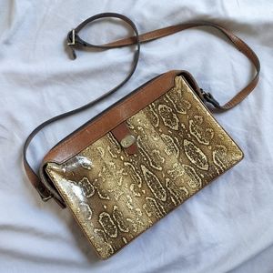 SOLS VTG Genuine Leather and Snakeskin CUERO VACA Purse